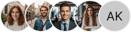 Multiple investor profile avatars displayed in a Yieldvio trading review section